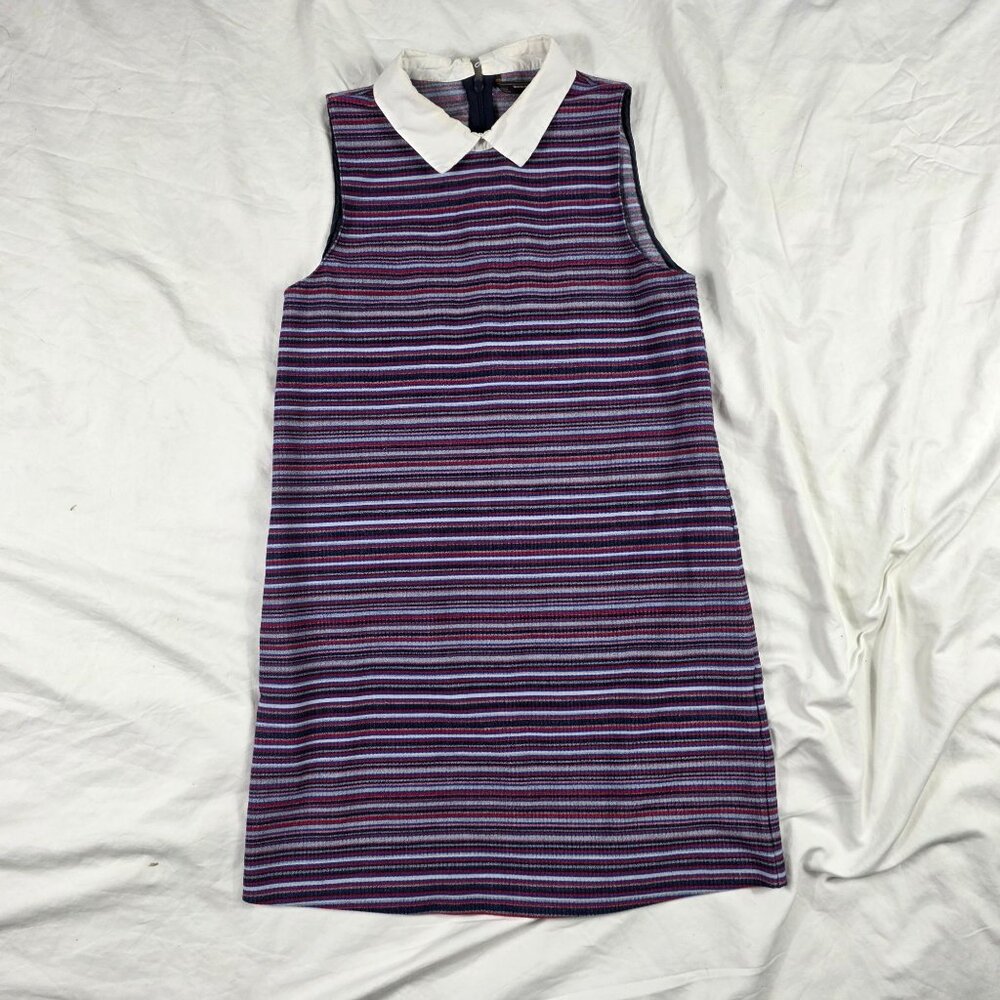 Zara Trafaluc Collection Womens Size Small Striped Sleeveless Collared Dress